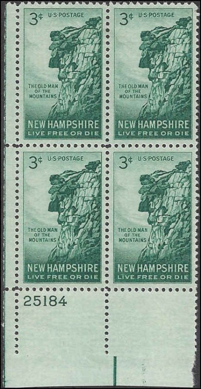 1068 Mint,OG,H... Plate Block of 4... SCV $1.00