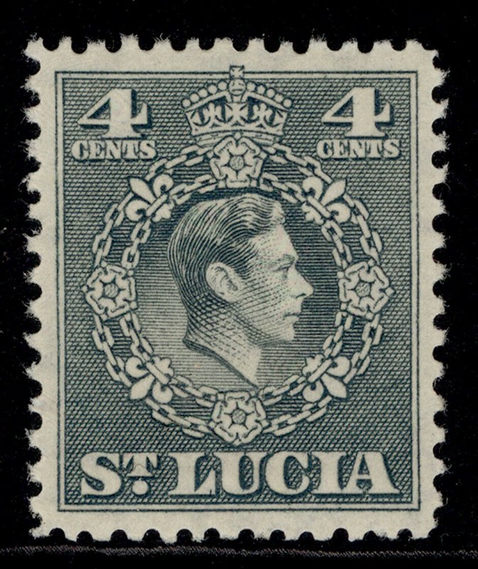 ST. LUCIA GVI SG149, 4c grey, M MINT. 