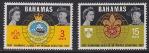1967 Bahamas World Scouting complete set MNH Sc# 267 / 268 CV .85¢