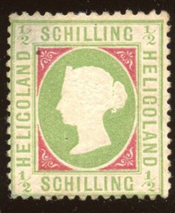 Heligoland Sc #5c, MNG.  Yellow Green & Carmine.  2019 SCV $550.00