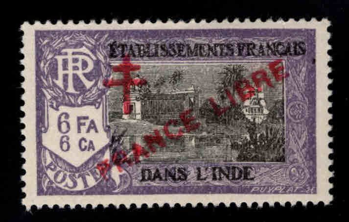 FRENCH INDIA  Scott 171 MH* France Libre  overprint