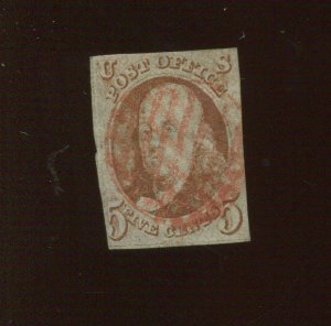 1 Franklin Imperf Used Stamp (Bx 2993)