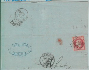 81949 - FRANCE - postal history - ERROR stamp on cover cutout 1871-