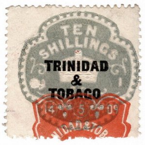 (I.B) Trinidad & Tobago Revenue : Duty Stamp 10/- (die I)