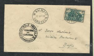 CAMEROUN  1939 90C ELEPHANT   CENSOR COVER  MBALMAYO TO BAFIA  P0229H