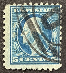 US #428 Used F 5c Washington 1914 (P10 SLWM) [G21.9.2]