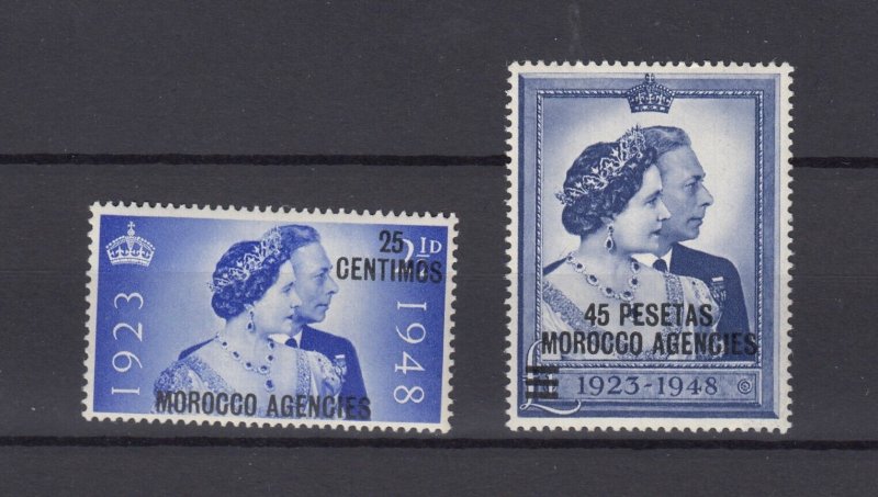 Morocco Agencies KGVI 1948 Royal Silver Wedding SG176/177 MNH BP3444 