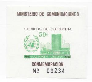 Colombia #725 50c Souviner sheet   (MNH)  CV $4.00