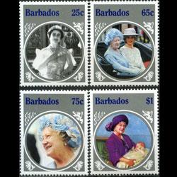 BARBADOS 1985 - Scott# 660-3 Queen Mother Set of 4 NH