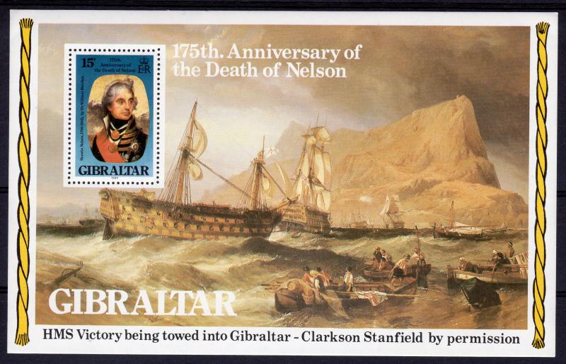 Gibraltar 1980 Sc#396a Ships/175th.Anniv.of Death of Nelson S/S (1) MNH