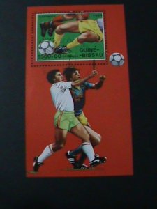 ​GUINEA BISSAU-1989 WORLD CUP SOCCER CTO S/S VERY FINE LAST ONE FANCY CANCEL