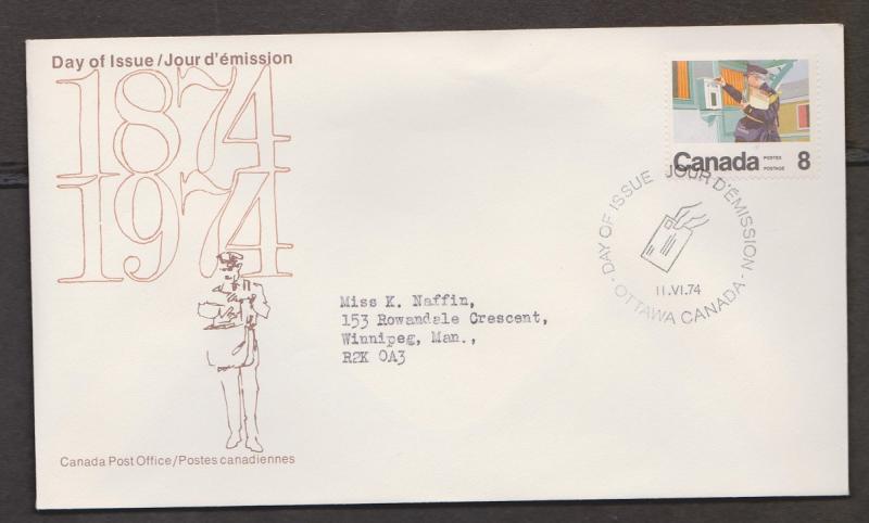 CANADA Scott # 638 On FDC - Canada Post Employees - Mail Deliverer