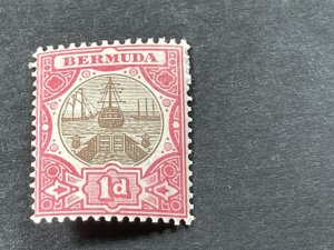 BERMUDA  # 34-MINT/HINGED--SINGLE--CARMINE-ROSE & BROWN--1906-10(LOTJ)