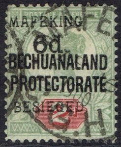 MAFEKING BESIEGED 1900 QV BECHUANALAND OVERPRINTED 6D ON 2D USED