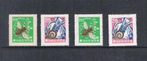 Korea 1962 Sc 377-380 set MH