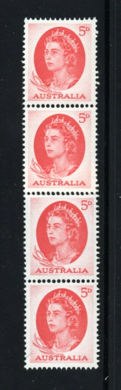 Australia - SG# 354ca / Coil Strip of (4) MNH / Paste Up  -    Lot 1220286