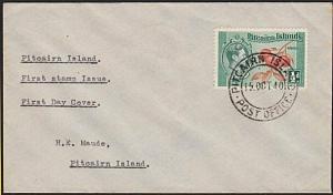 PITCAIRN 1940 ½d on FDC addressed locally to H E Maude......................5786