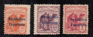 Spanish Sahara #31-33 Part Set  MNH  Scott $13.50