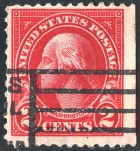 SC#554 2¢ Washington Booklet Single (1923) Used