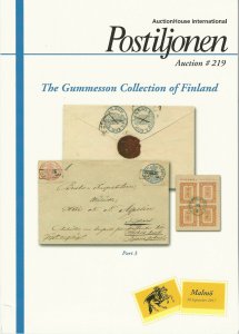 Gummesson Collection of Classic Finland, Postiljonen Auction Catalog, Sale 219
