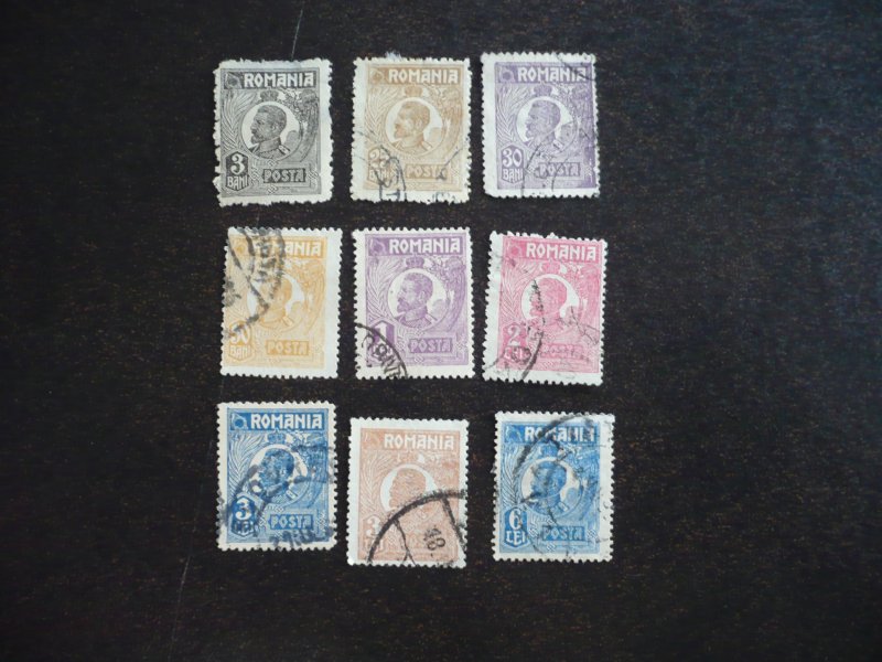 Stamps - Romania- Scott#261,264,266,267,269,270,272,273,278-Used Set of 9 Stamps