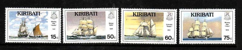 Kiribati-Sc#557-60-Unused NH set-Sailing Ships-1990-please note there is a spot