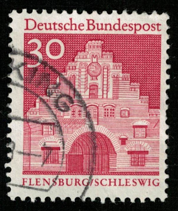 Deutsche Bundespost, 30Pfg Germany Flensburg / Schleswig10Pfg (T-4424)