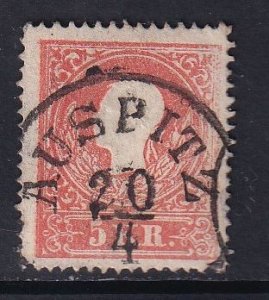 Austria #9 used 1858 Emperor Franz Josef 5kr