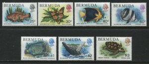 Bermuda QEII Sea Fauna definitive values from 25 cents to $3 unmounted mint NH