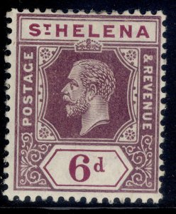 ST. HELENA GV SG84, 6d dull & deep purple, M MINT.