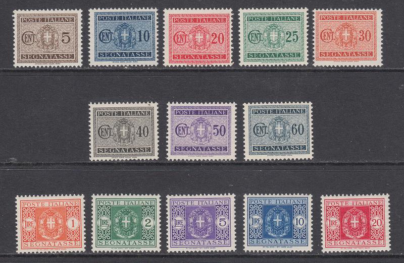 Italy Sc J28-J40 MNH. 1934 Postage Dues, complete set, fresh