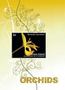 Union Island 2011 - Orchids Stamp Souvenir sheet - MNH