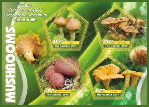 Stamps. Mushrooms 2018 1+1 sheets perforated MNH **
