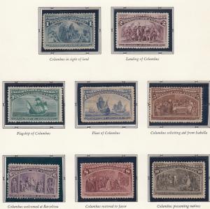 Scott 230-237 :  Mint - Hinge Marks