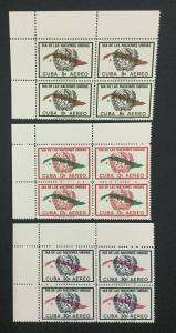 MOMEN: US CIIBA #C169-C171 1957 BLOCKS MINT OG NH $28 #28516