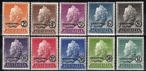 Christmas Island #1-10 MNH CV $20.65 (X6979)