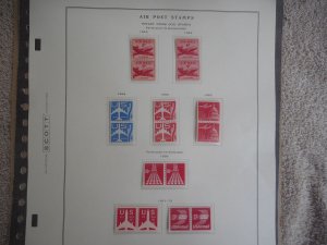 U.S. Group Of 8 Air Mail Coil Pairs 1948-1973  VFNH