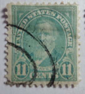 SCOTT #692 USED SINGLE ELEVEN CENTS RUTHERFORD B. HAYES