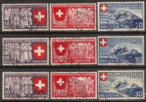 Switzerland  247-55 Used 1939 National Expostion CV $21.70