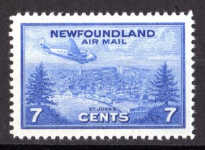 Newfoundland 1943 Sc#C19 AIRCRAFT VIEW OF ST.JOHN'S Single MNH