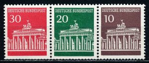 Germany #952a Strip of 3 from Booklet MNH