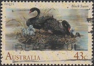 Australia #1203 1991 43c Black Swan USED-VG-NH.