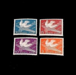 ESTONIA #SC150-153, 1940, AIRMAIL SINGLES, MH, NICE! LQQK!