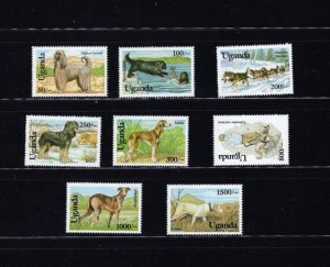 Uganda 1127-34 Dogs 1993 VF MNH Complete Set LC