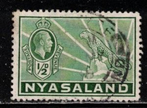 NYASALAND - Scott # 38 Used - KGV & Leopard