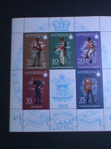 ANTIGUA -1972-MILITARY UNIFORMS SOLDIERS - MNH SHEET VF HARD TO FIND