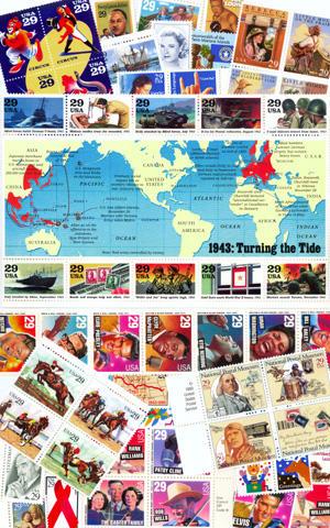 US 1993 Commemorative Year Set 57 Stamps MNH