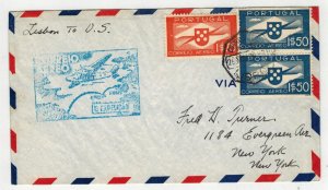 1939 TRANS ATLANTIC AVIATION AIRMAIL FIRST FLIGHT F18-3 LISBON TO USA