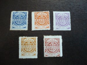 Stamps - Samoa - Scott# 1,3d,4e,5,7d - Mint Hinged Part Set of 5 Stamps