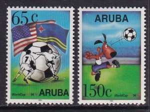 Aruba   #107-108   MNH  1994  world cup soccer USA